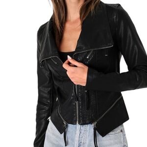 LULU’S | Up on a Tuesday Black Vegan Leather Jacket Large (fits small)